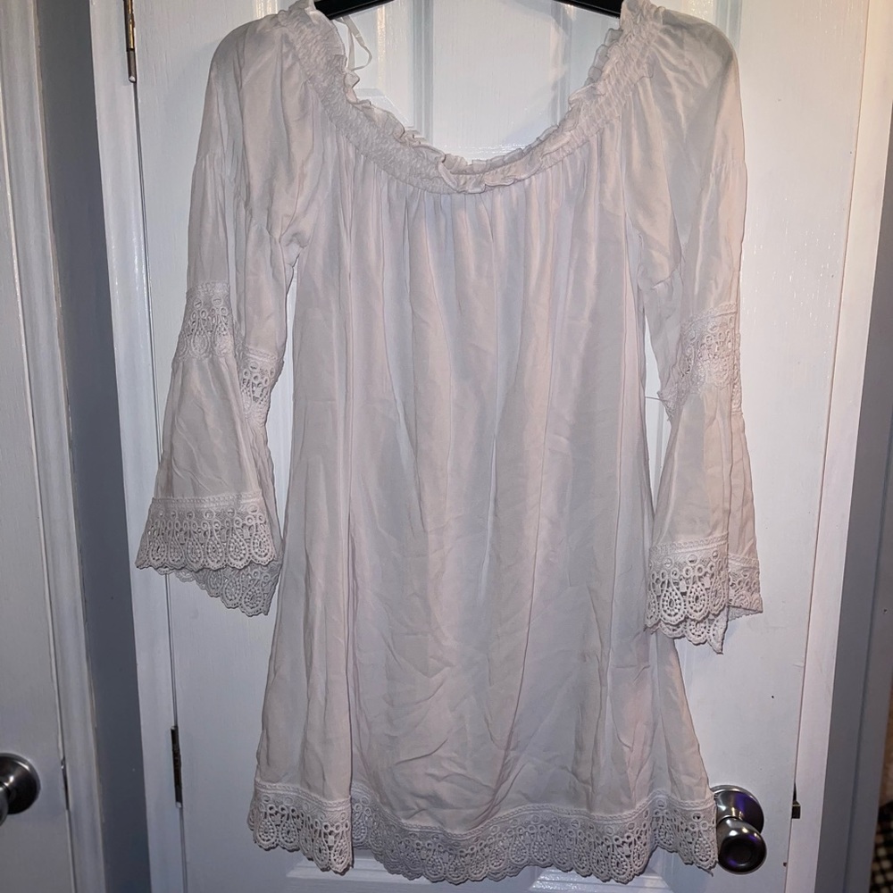 White off the shoulder dress